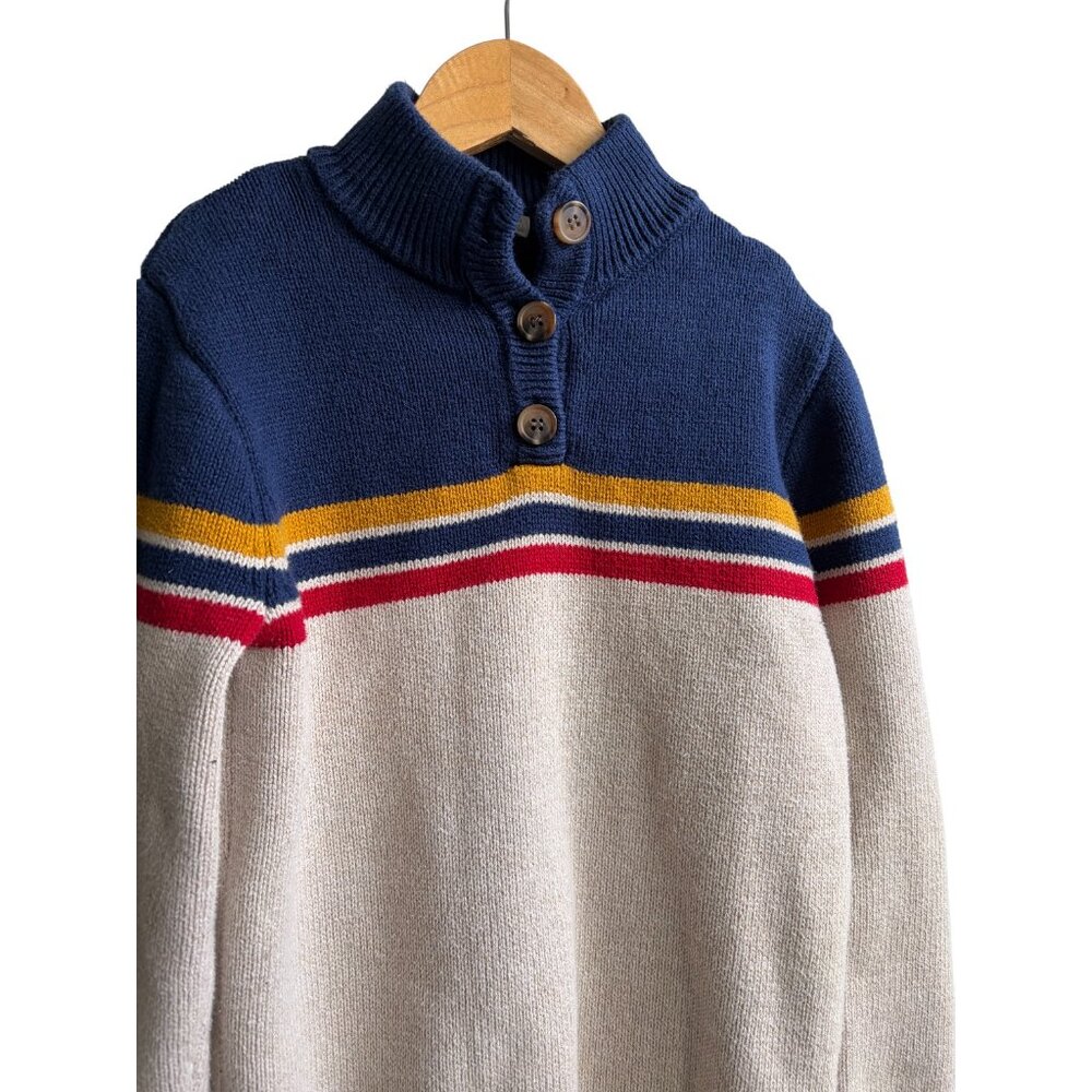 J. Crew crewcuts boys button collar cotton colorblock sweater - L (10/11) - Picture 3 of 5